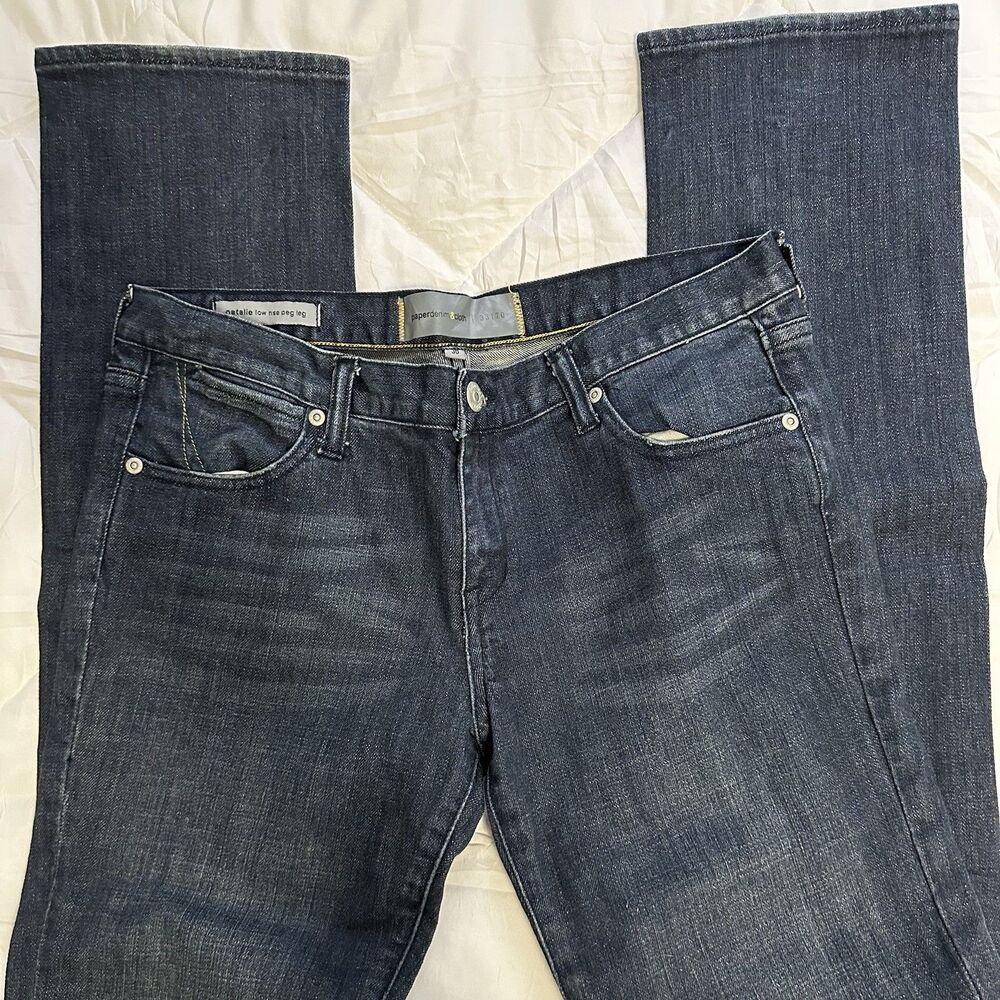 PaperDenim&Cloth Peg Leg Jeans Blue Medium Wash Low Rise Women’s Denim Size 30